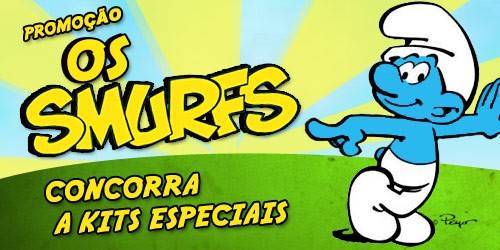 Concorra a kits dos Smurfs Concorra a kits dos Smurfs